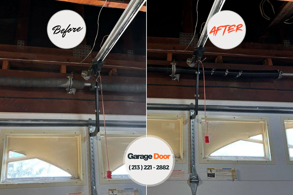 Before and after: garage door repair Dover Beaches North, NJ